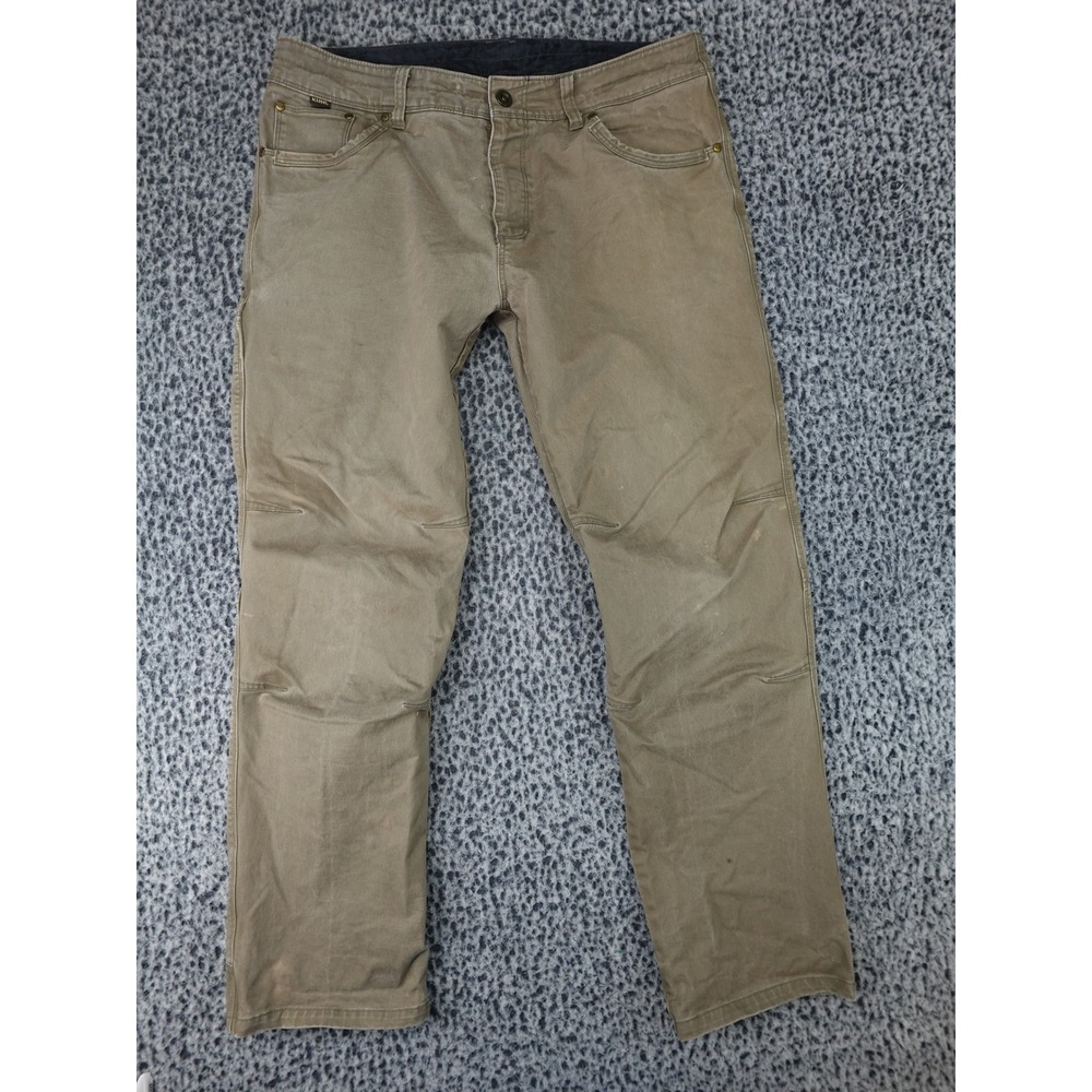 Kuhl Rydr Pants Mens 36x32 Tan Articulated Knee Heavyweight Cotton Twill